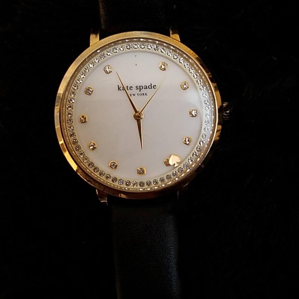 Kate spade black leather watch